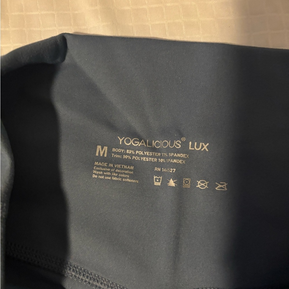 Yogalicious Blue Flare Pants with High-Rise Waistband - Picture 3 of 3